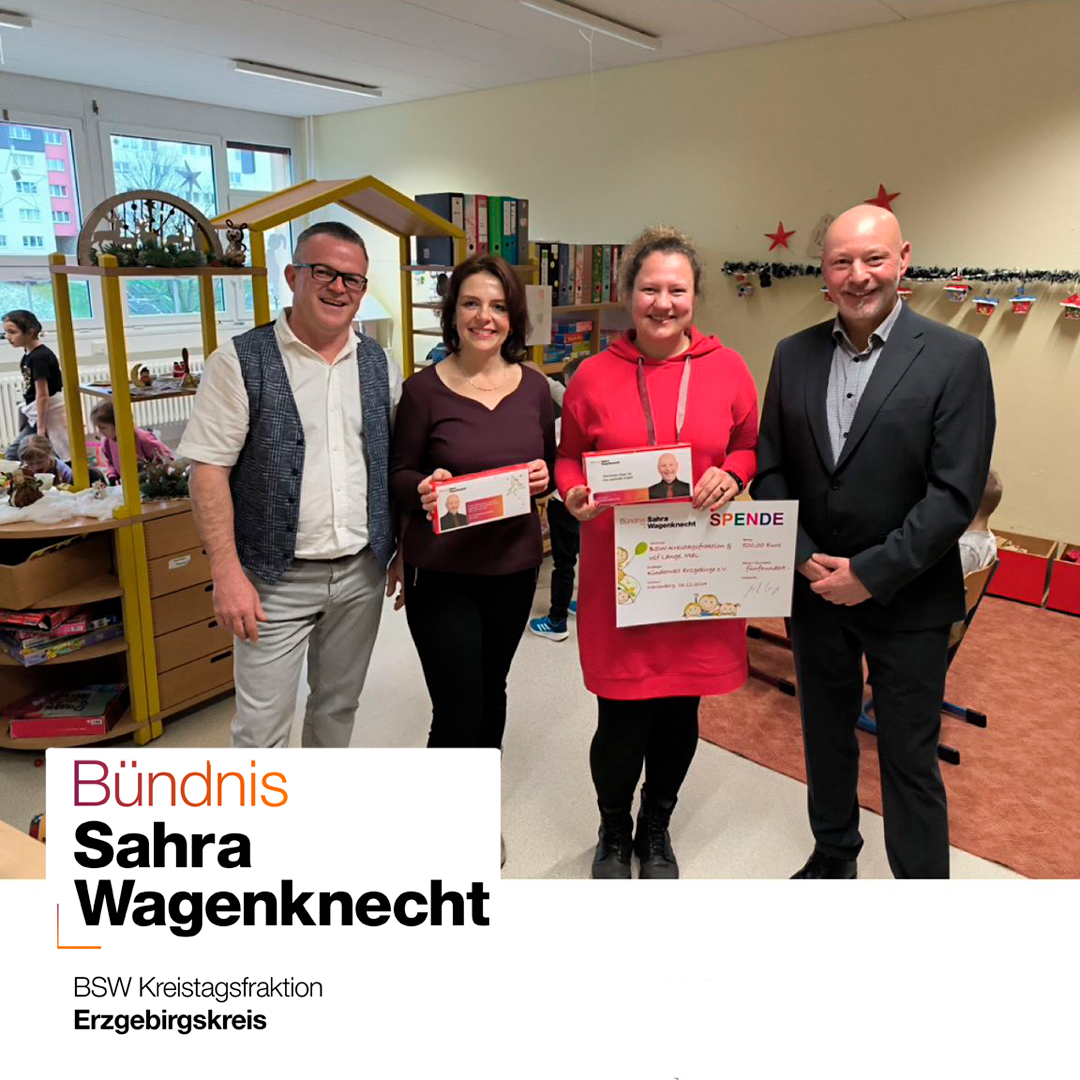 BSW Fraktion – Spende an Marienberger Kindertagesstätte