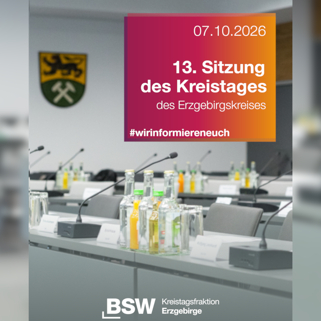 13. Sitzung des Kreistages Erzgebirgskreis
